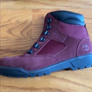 Little boys burgundy timberland boots